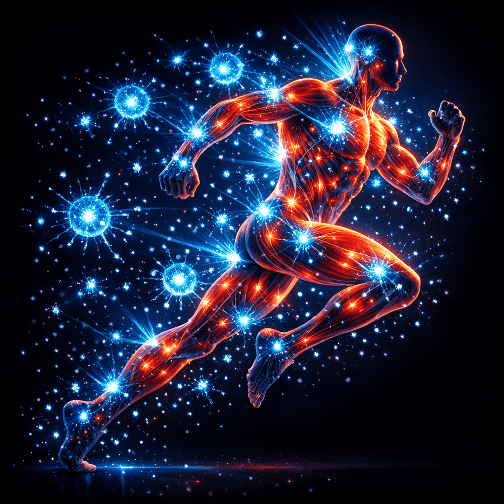 How Exercise Creates Oxidative Stress and Why That Is Actually Good Illustration of exercise creating beneficial oxidative stress in muscle cells