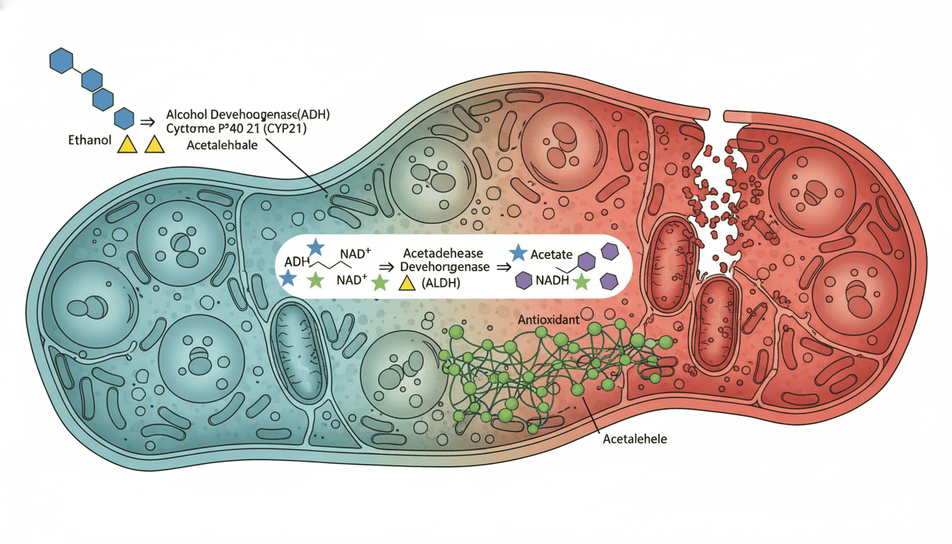 How Alcohol Disrupts Cellular Redox Balance and Damages Our Cells Featured image for How Alcohol Disrupts Cellular Redox Balance and Damages Our Cells
