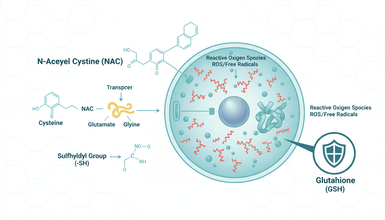 Featured image for How N-Acetyl Cysteine Becomes Your Cell’s Master Antioxidant